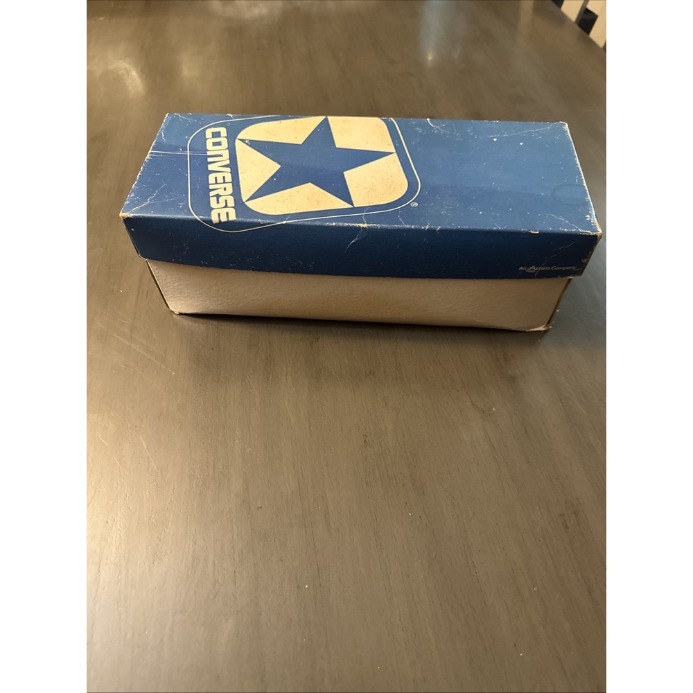Vintage 70s Converse ABA Made In USA High White Navy Canvas Rare Size 10 - Picture 3 of 11